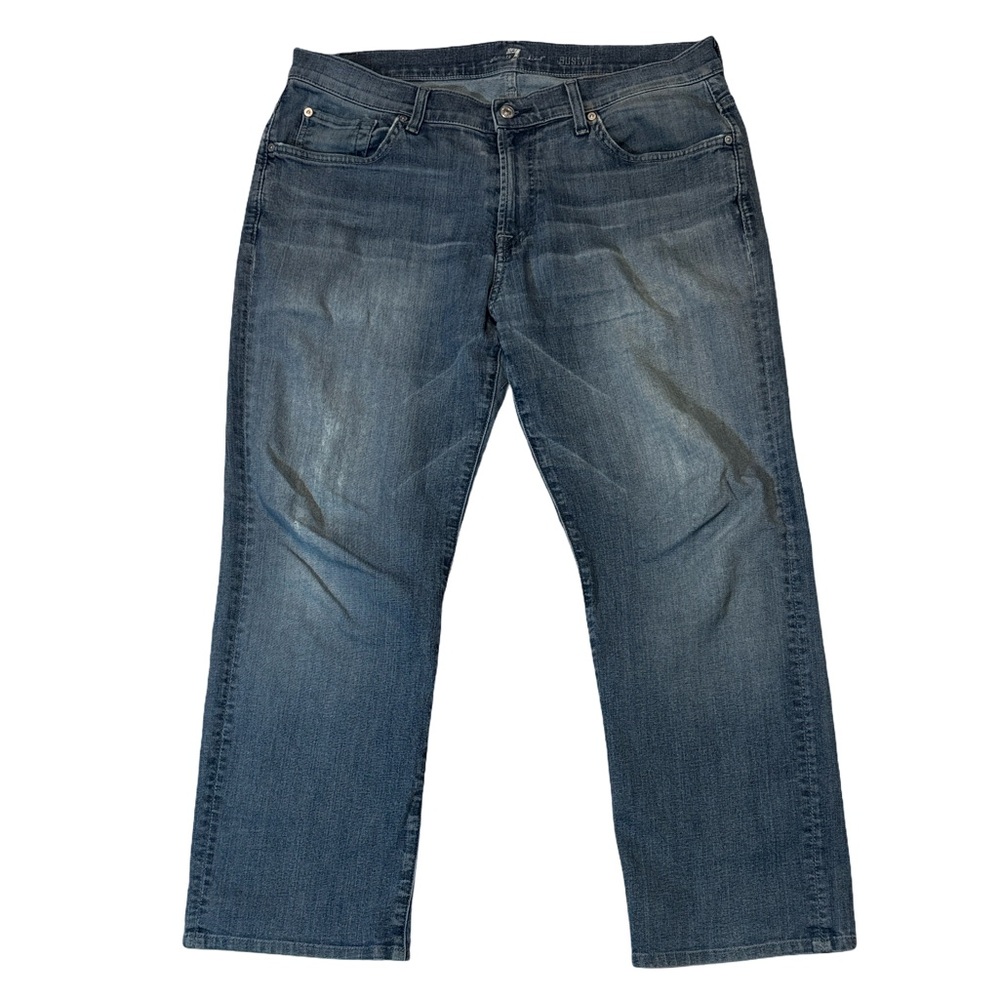 7 for all mankind mens 36x28 Austyn relaxed straight fit stretch denim Jeans